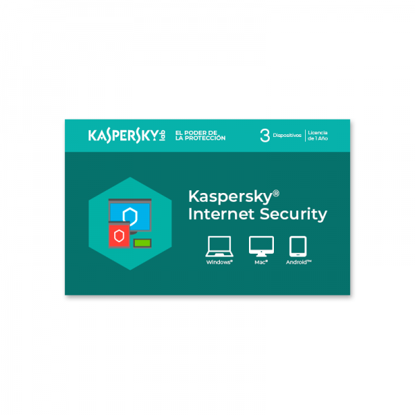 Licencia Kaspersky Internet Security para 3 dispositivos