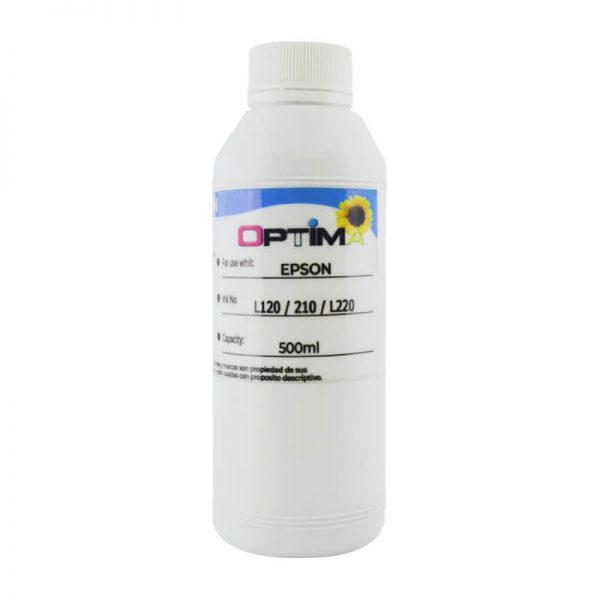 Medio Litro de Tinta para Epson Cyan Optima