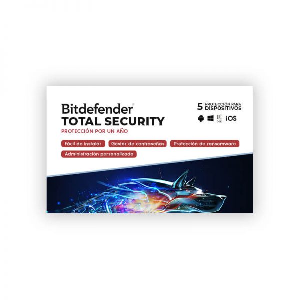 Licencia Bitdefender Total Security para 5 Dispositivos - Intelite Guatemala