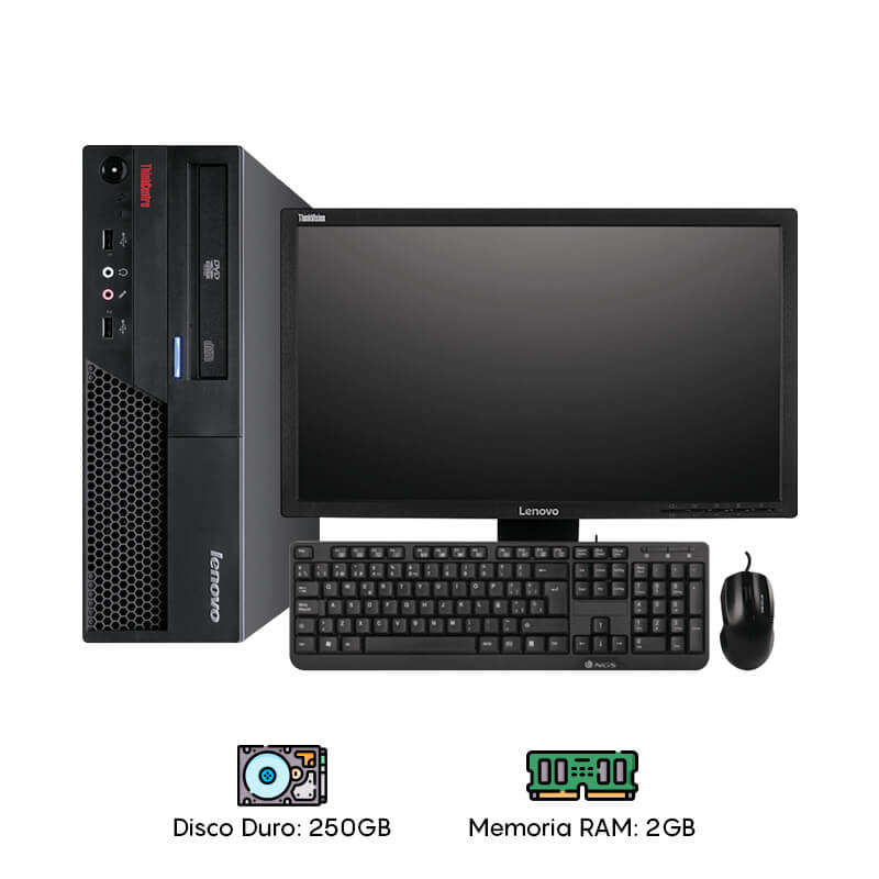 Computadora Lenovo M58 Core 2 Duo - 2GB RAM - 250GB HDD